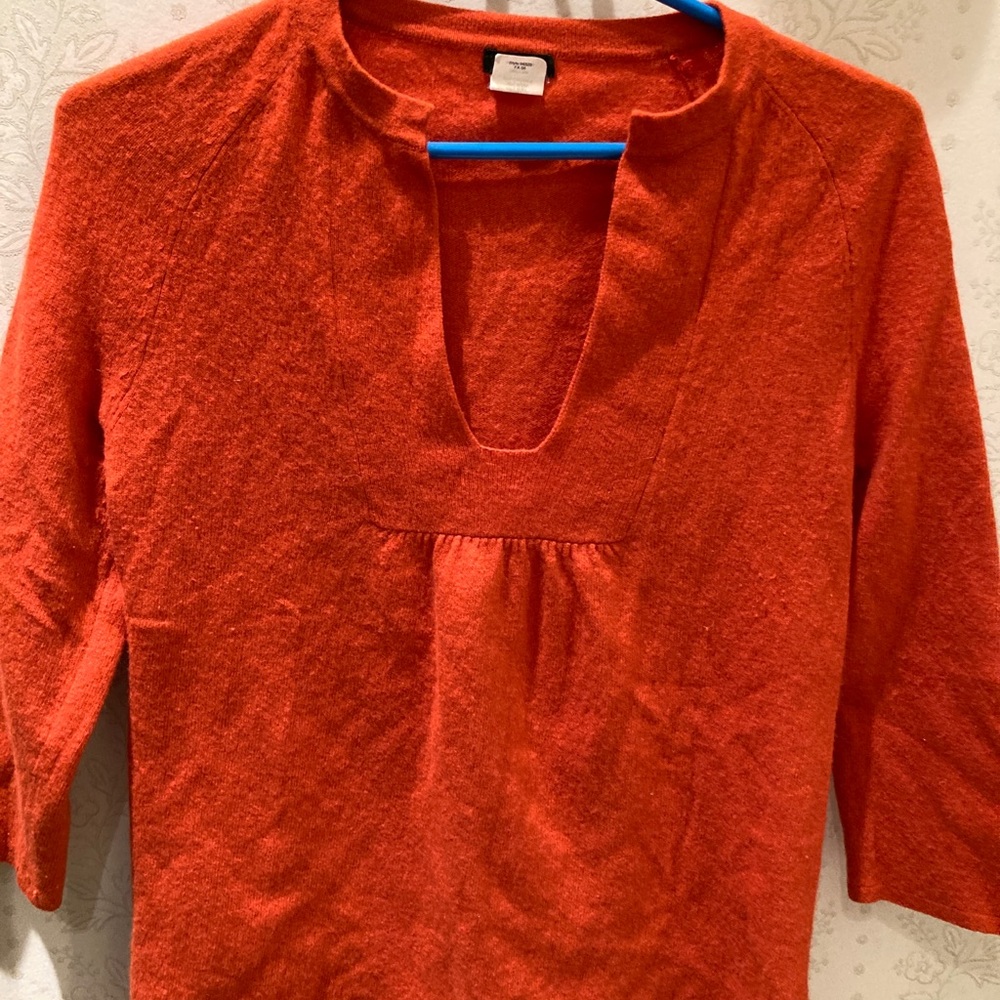 J.Crew Wool blend orange sweater Small